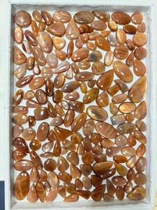 Natural Sunstone Cabochon AAA Quality Orange Peach Loose Gemstone Polished Cabochon for Jewelry Making Wholesale Price <b>Stones</b>, - Product Image 3