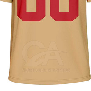 Proveedor de camisetas de fútbol americano de secado rápido, en stock, camisetas de fútbol americano en blanco o con impresión personalizada. - Product Image 4