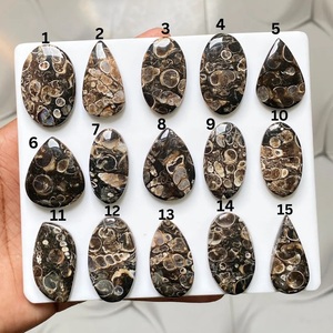 Turritella Loose Gemstone Cabochon Semi-Precious Stone For Jewelry Making Pendant Ring Bracelet Necklace - Product Image 2