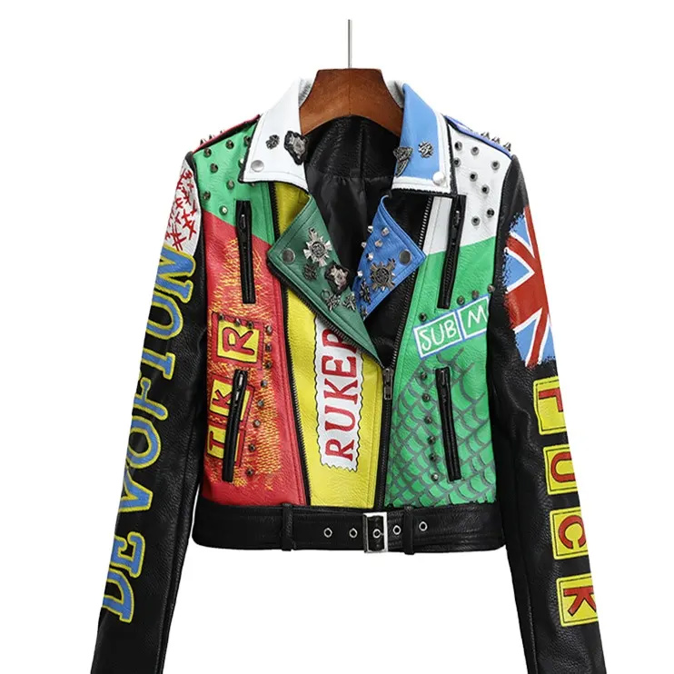 Graffiti Leather Jackets Street Style Fashion Trends