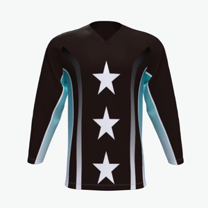 เสื้อฮอกกี้น้ำแข็งสีขาวเปล่าแบบกำหนดเองสำหรับทีมขายดีปี 2026 ผลิตจากโพลีเอสเตอร์ 100% พิมพ์ลายดิจิทัล - Product Image 3