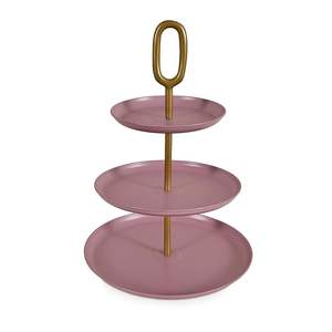 Premium Cake <b>Stand</b> Metal Dessert Cupcake <b>Stand</b> Modern Style High-Rise Round <b>Display</b> <b>Plate</b> Afternoon Tea Snack Rack - Product Image 3