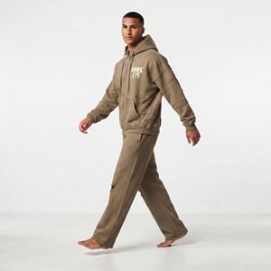 Men Fleece Heavyweight Tracksuit Streetwear Manufacturer Oversized Zip up Hoodie and Jogger <b>Sweatpants</b> <b>Set</b> - Product Image 6