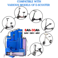 Baterai LiFePO4 Kapasitas Tinggi yang Dapat Disesuaikan 36V 48V 52V 60V 20Ah 30Ah 18650 untuk Skuter Listrik dengan BMS