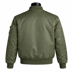 <b>Vintage</b> <b>Bomber</b> <b>Jacket</b> for Men Windproof Zipper Front Logo Polyester/Cotton Spring Autumn Casual All-in-one <b>Jacket</b> - Product Image 2