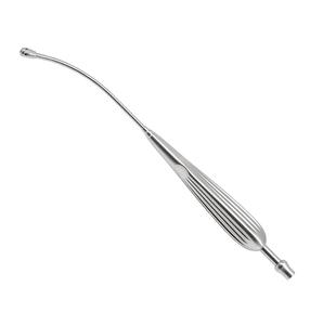 Tubo de succión quirúrgico curvo de acero inoxidable A-1 VERITAS de 9 pulgadas (24 cm) para aspiración de precisión en cirugía otorrinolaringológica, oral y maxilofacial. - Product Image 1