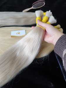 Vente chaude 100% brut vietnamien Remy cheveux cuticule aligné usine prix de gros blond en vrac - Product Image 2