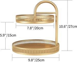 Modern Metal Fruit Basket Bowl Large Wire Fruit <b>Vegetable</b> Storage Tray Decorative Produce Organizer <b>Stand</b> for Kitchen - Product Image 3
