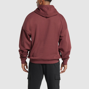 Private Label Men's 100% Cotton <b>Fleece</b> <b>Hoodies</b> with Pocket Breathable & Quick Dry Front Logo Position - Product Image 4