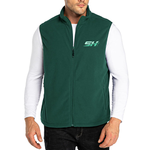 Gilet en polaire pour homme sur mesure, respirant, léger, fermeture éclair, logo personnalisé, couleur au choix, vêtement d'extérieur, prix abordable, gilet doublé en polaire pour homme - Product Image 1