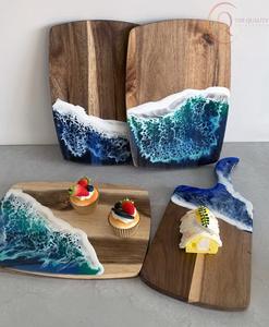 Planche à découper en bois massif, écologique, antibactérienne, compatible lave-vaisselle, conçue pour la découpe intensive, le hachage et la tranche. - Product Image 6