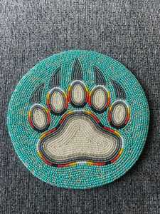 Handcrafted Glass Seed Beads <b>Coaster</b> With Colorful <b>Beaded</b> Design Perfect For Festivals Parties And Special Occasion Table - Product Image 4