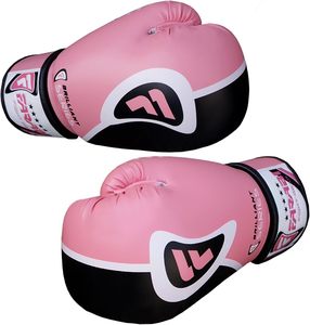 Guantes de boxeo de cuero PU al por mayor, guantes de entrenamiento de muay thai con logo personalizado, guantes de MMA con correas de gancho y bucle, guantes de gimnasio para artes marciales - Product Image 6
