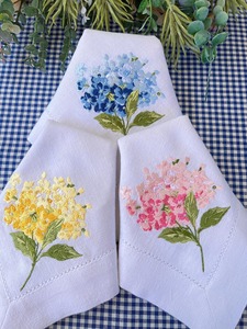 Serviettes de table Nature4u à points festonnés, blanches, pour la restauration fine, brodées à la main, monogrammées, style japonais, couleur personnalisée, avion - Product Image 1