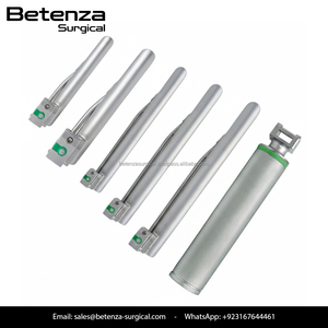 Ensemble de laryngoscope manuel réutilisable à fibres optiques Miller avec poignée, 5 pièces, acier inoxydable de qualité médicale, usage ORL, garantie de 2 ans - Product Image 5