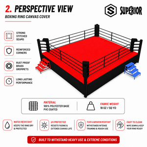 Nouveau revêtement de sol en toile pour ring de boxe, personnalisé, premium, durable et antidérapant, pour salle de sport et boxe, par Superior - Product Image 3