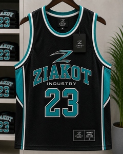 Wholesale Direct Ziakot Industry Custom Black Royal-<b>Red</b> Authentic Throwback Basketball Jersey - Product Image 6
