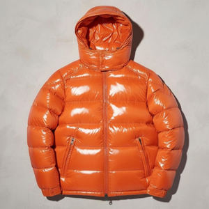 Men Premium Hooded <b>Quilted</b> Bubble Jacket Waterproof Breathable 100% Polyester Warm Lightweight Casual Full Zip <b>Winter</b> Outdoor - Product Image 2