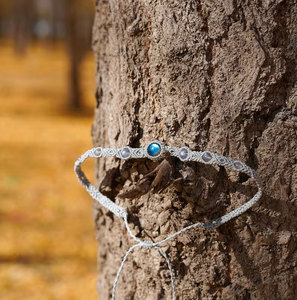 Handmade Macrame Labradorite <b>Bracelet</b> Rainbow Gemstone Beads Gray Cord <b>Adjustable</b> Boho Healing Jewelry Wholesale - Product Image 4