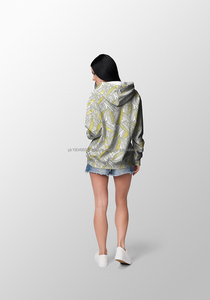 S-3XL de grande taille printemps été feuilles impression numérique femmes pull personnalisé sweat personnalisé graphique sweats à capuche pour les femmes - Product Image 2