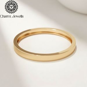 Bague de fiançailles minimaliste en argent plaqué Charm Jewells avec sertissage à griffes en moissanite certifiée IGI, pour femme, à porter au quotidien - Product Image 2