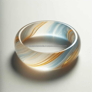 Bracelet en résine ethnique exquis pour femmes Artisanat élégant avec un matériau léger Ensembles de cadeaux de style avant-gardiste - Product Image 4