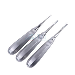 Élévateur dentaire luxateur manuel en acier inoxydable, instrument chirurgical incurvé pour extraction radiculaire minimale d'invasivité - Product Image 3