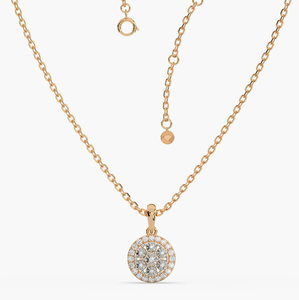 Collar con Colgante Solitario de Lujo con Diamante Cultivado en Laboratorio VVS1, Certificado IGI, Chapado en Oro de 18K, Corte Brillante, para Mujer, Joyería Fina, Regalo - Product Image 3