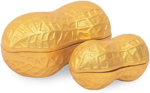 Gold Polished Luxury High Quality Metal Peanut Shape Serving Dish <b>Snack</b> <b>Bowl</b> for Party Candy Nuts Table Decor - Product Image 4