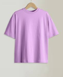 เสื้อยืดผู้ชายสีพื้นทรงโอเวอร์ไซส์ ผ้าคอตตอนหวีอย่างดี นุ่ม ระบายอากาศดี เหมาะสำหรับใส่ลำลองในฤดูร้อน ขายส่ง - Product Image 4