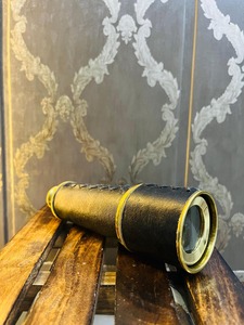 Telescopio náutico victoriano de cuero y latón vintage |   Modelo de Artesanía Antigua del Mundo (Pulido, Aprox. 18 Pulgadas, 4 Pliegues) - Product Image 2