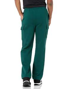 Pantalones deportivos de hombre de felpa francesa extragrandes con detalle bordado, pantalones de jogging de algodón personalizados con cordón ajustable. - Product Image 2