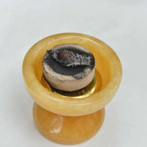 เตาเผาบัคฮูร์หินอ่อนแท้ รูปทรงชามพร้อมฐาน สำหรับบ้านและการทำสมาธิ - Product Image 3