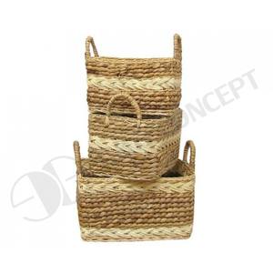 Cestas Tejidas a Mano de Jacinto de Agua de Vietnam, Cestas Decorativas de Mimbre y Ratán para Ropa y Lavandería con Tapas - Product Image 4