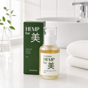 Sérum à l'huile de graines de chanvre, sérum régénérant pour la peau, soin d'élasticité aux graines de chanvre, soin de la barrière d'hydratation, sérum multi-peptides, sérum nourrissant - Product Image 1