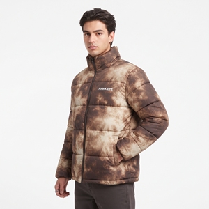 Veste d'hiver matelassée personnalisée pour homme, sublimation, effet brillant, style streetwear, vente en gros - Product Image 3