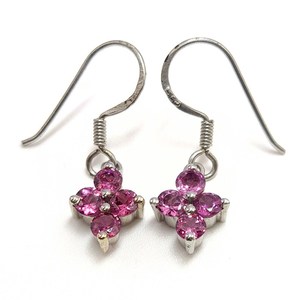 Pendientes de Plata con Turmalina Rosa Natural y Granate Rosa, Pendientes Colgantes Delicados, Regalo para Ella - Product Image 6