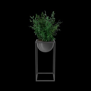 Soporte de Metal Negro para Plantas con Maceta Esférica |   Decoración Moderna para el Hogar al por Mayor - Product Image 1
