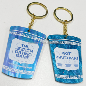 Llavero Personalizado de Moda con Forma de Diamante de Acrílico Vintage, para Hotel o Motel, con MOQ Bajo - Product Image 1