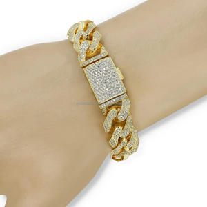 Pulsera de eslabones cubanos de moissanita helada, estilo hip hop, de plata de ley 925, chapada en plata, unisex, regalo para fiestas, bodas y ocasiones especiales - Product Image 4