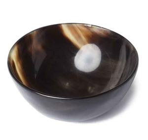 Cuenco decorativo de lujo, ecológico, de cuerno de búfalo con borde metálico, hecho a mano, para servir y para fiestas, al mejor precio. - Product Image 1