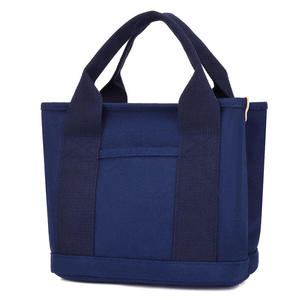 Premium <b>Mini</b> <b>Canvas</b> Tote Bag with Contrast Wide Straps Durable Small Handbag for Daily Lunch and Essentials - Product Image 6