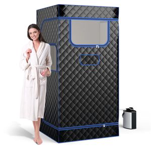 Tenda Sauna Portatile Nera, Comoda Coperta Sauna per Uso Domestico - Product Image 1