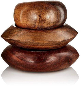 Juego de Pulseras de Madera Natural Hechas a Mano con Acabado Granulado para Mujer, Madera Natural por AFZA ENTERPRISES - Product Image 3