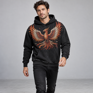 Sweat à capuche utilitaire bleu marine avec doubles poches à rabat sur la poitrine, coudières renforcées, fermeture à boutons-pression – Fabricant de streetwear - Product Image 5