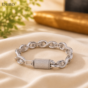 Hip Hop Style 925 Sterling Silver Moissanite Chain Bracelet Baguette Cut Diamond <b>Men</b> Everyday Wear - Product Image 3