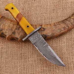 Custom Handmade Damascus Steel Skinnner Knife Drop Point Blade Micarta Handle 9 Inch DIY Outdoor <b>Tool</b> - Product Image 4