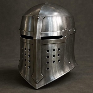 Casco de acero de fabricante confiable para recreación histórica, fotografía, utilería de teatro, decoración de festivales - Product Image 1