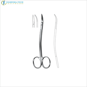Ciseaux dentaires chirurgicaux manuels La Grange en forme de S, en acier inoxydable, courbés, certifiés CE, pour usage buccal - Product Image 1