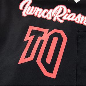 Chaqueta Varsity para hombre, estilo urbano ecológico para invierno, con bordado de letras en contraste de color, estilo universitario, tipo béisbol. - Product Image 2